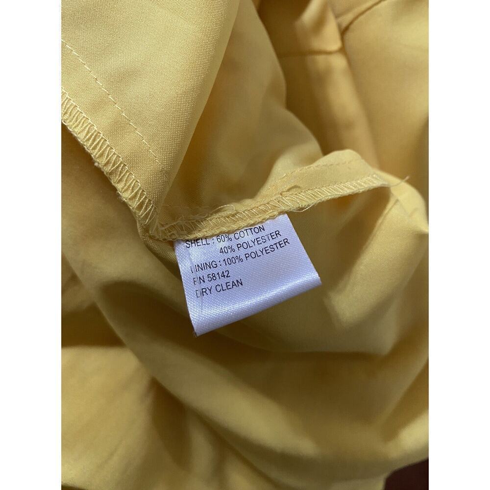 Maggy London Dress Womens Size 8P Yellow Floral Sheer Overlay Sleeveless Zip Up - Picture 11 of 11